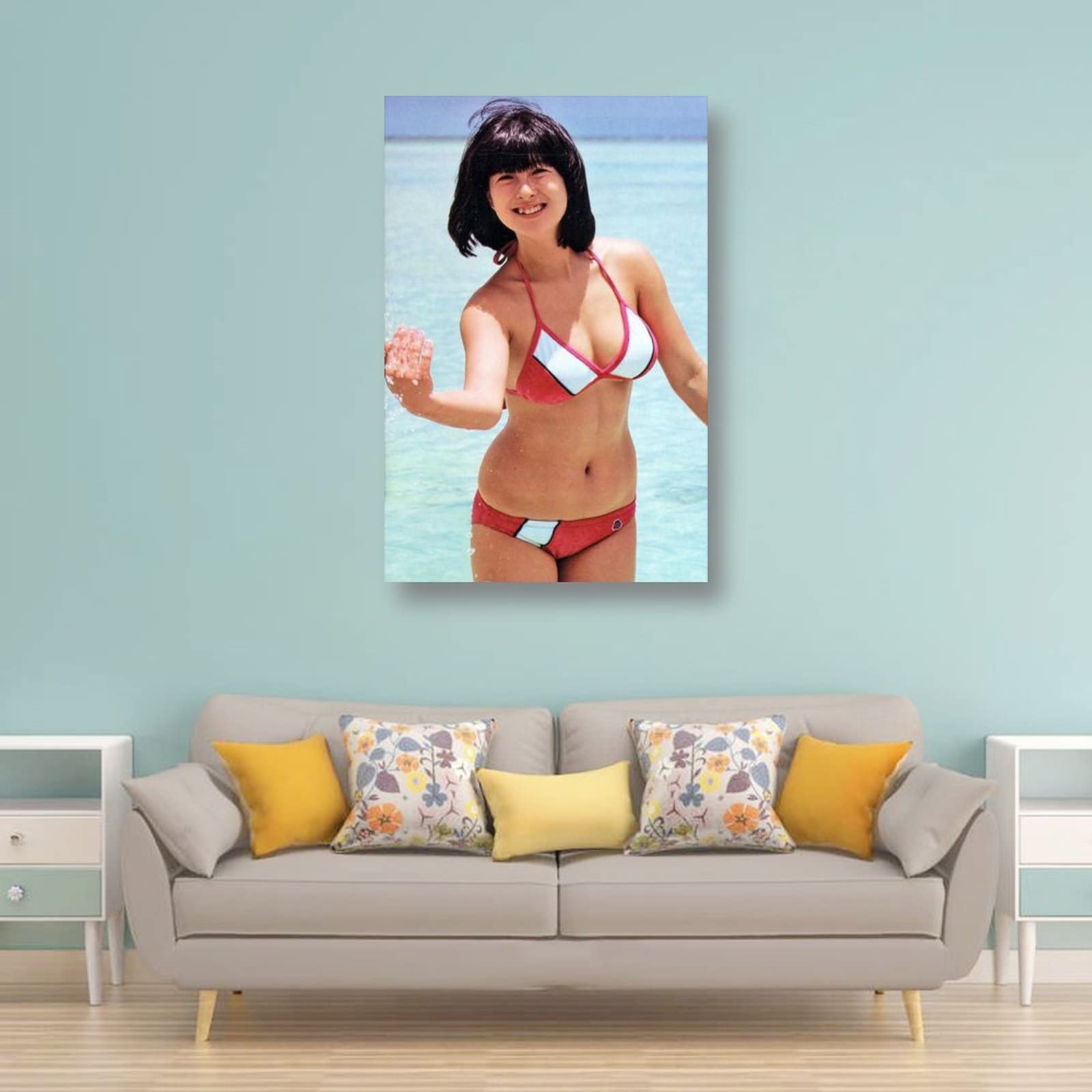 Amazon.co.jp: 河合奈保子写真水着セクシー アートパネルポスター
