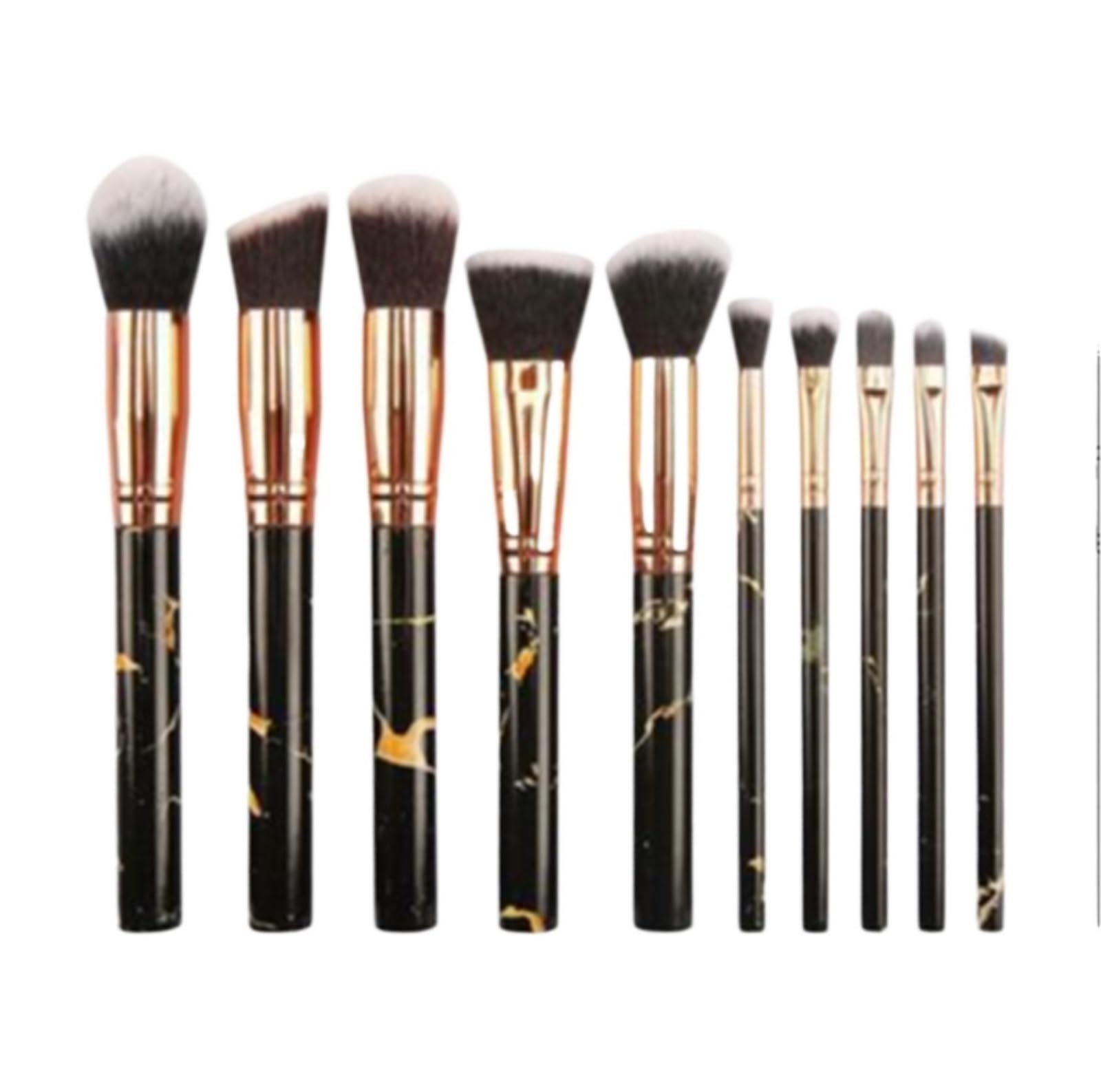 Pinselset Makeup Make-up Pinsel Set 10 Teilig Schminkpinsel Konturenpinsel Rouge Concealer Lidschattenpinsel Eyeshadow Pinsel(Black)