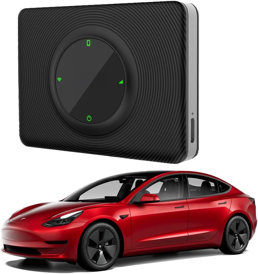 MAKINGTEC Wireless CarPlay Android Auto Adapter for Tesla Model Y & Model 3, Lossless Upgrading of The Original Vehicle for Apple/Android Phones,2.4G+5G Dual Band WiFi, Black