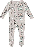 Vista 32 de KicKee Baby & Toddler - Pijama de viscosa ultrasuave de bambú con patas abatibles y puños