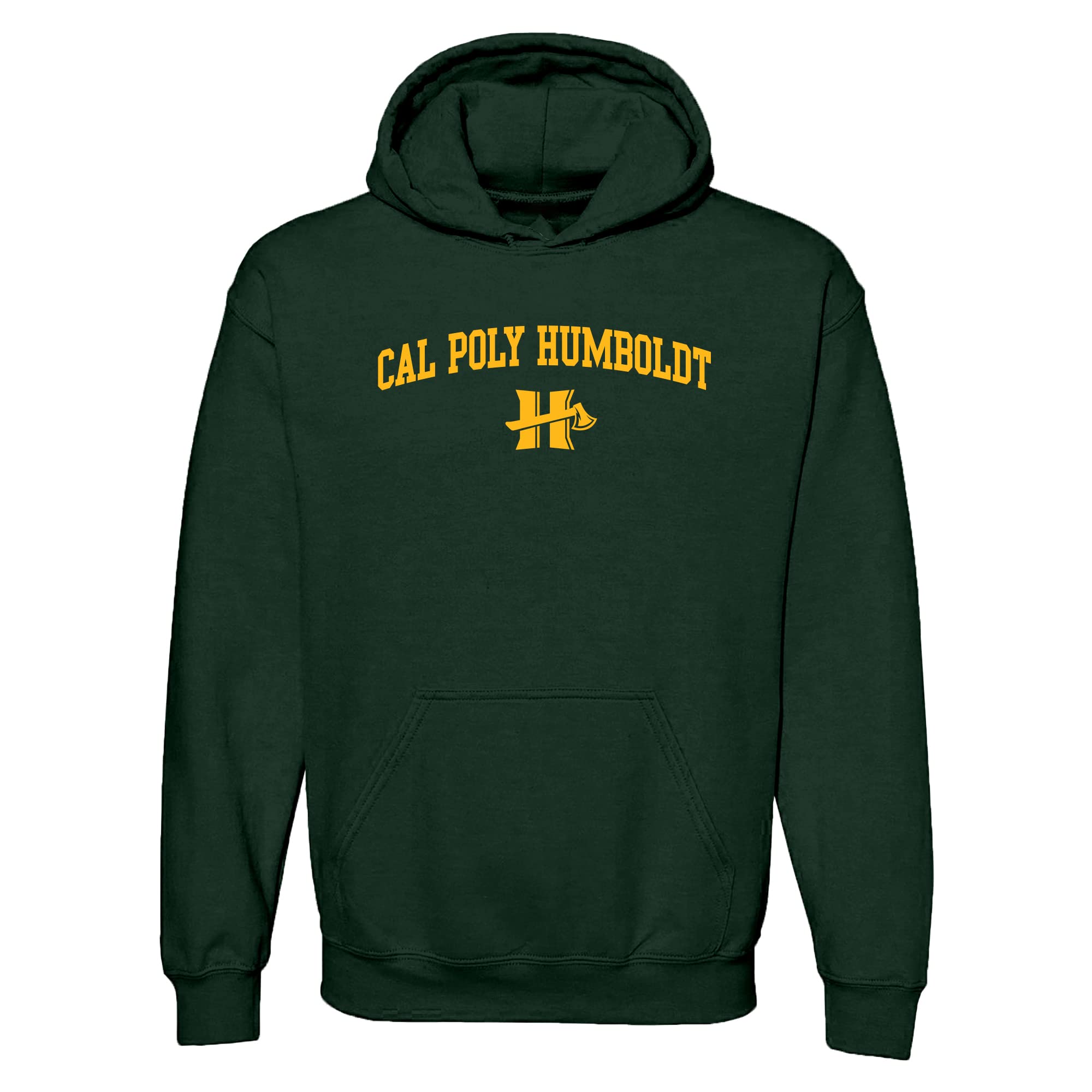 UGP Campus Apparel NCAA Officially licensed College - University Team Color Arch Logo Hoodie, Cal Poly Humboldt Lumberjacks Forest, S — image 1