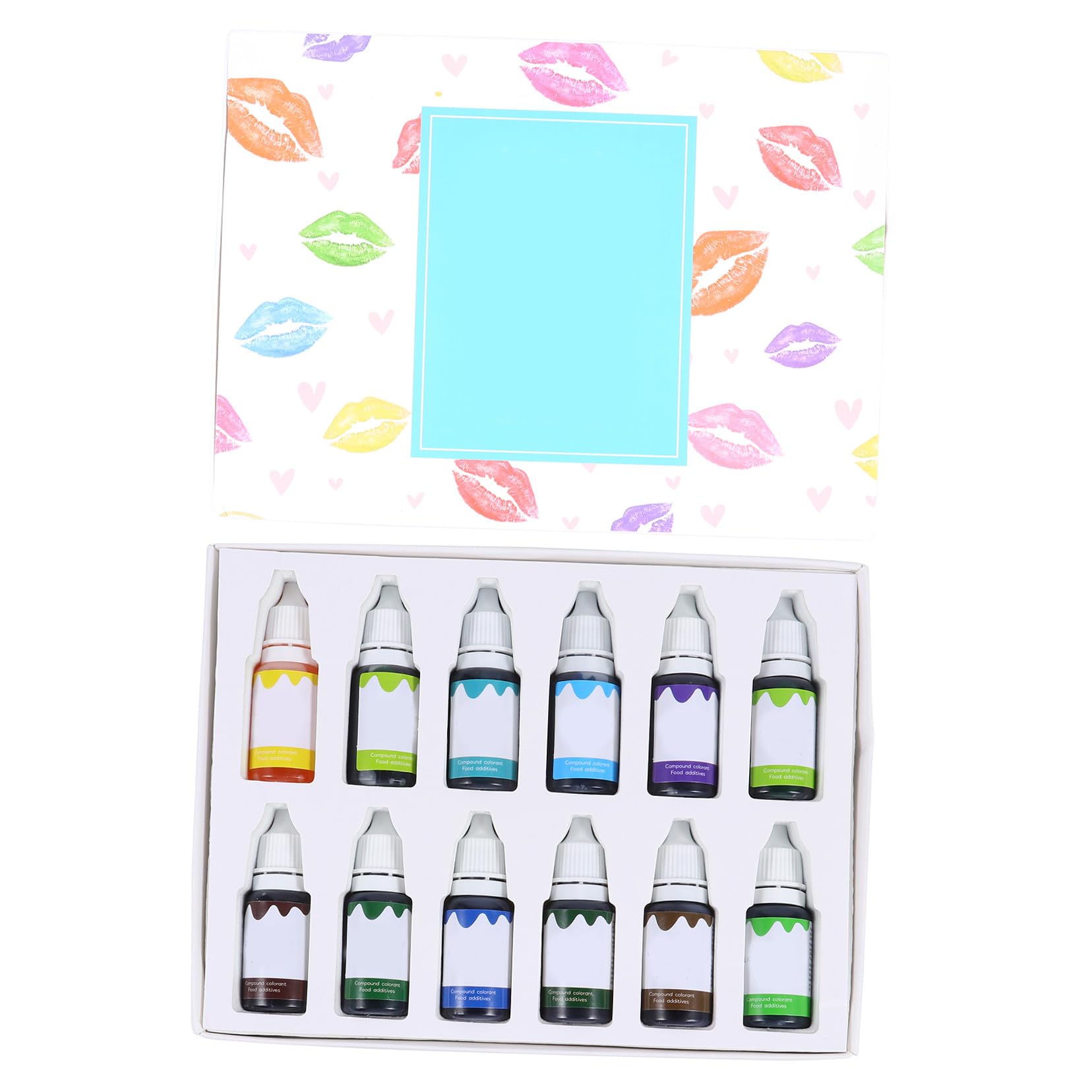 12 Stück Teiliges Set Flüssiger Lippenstift Pigmentfarbe Bunte Pflanzenfarbstoffe für DIY Lipgloss Stabile Farbpigmente Kühle Farbnuancen Langanhaltend Sicher für Lippen make up