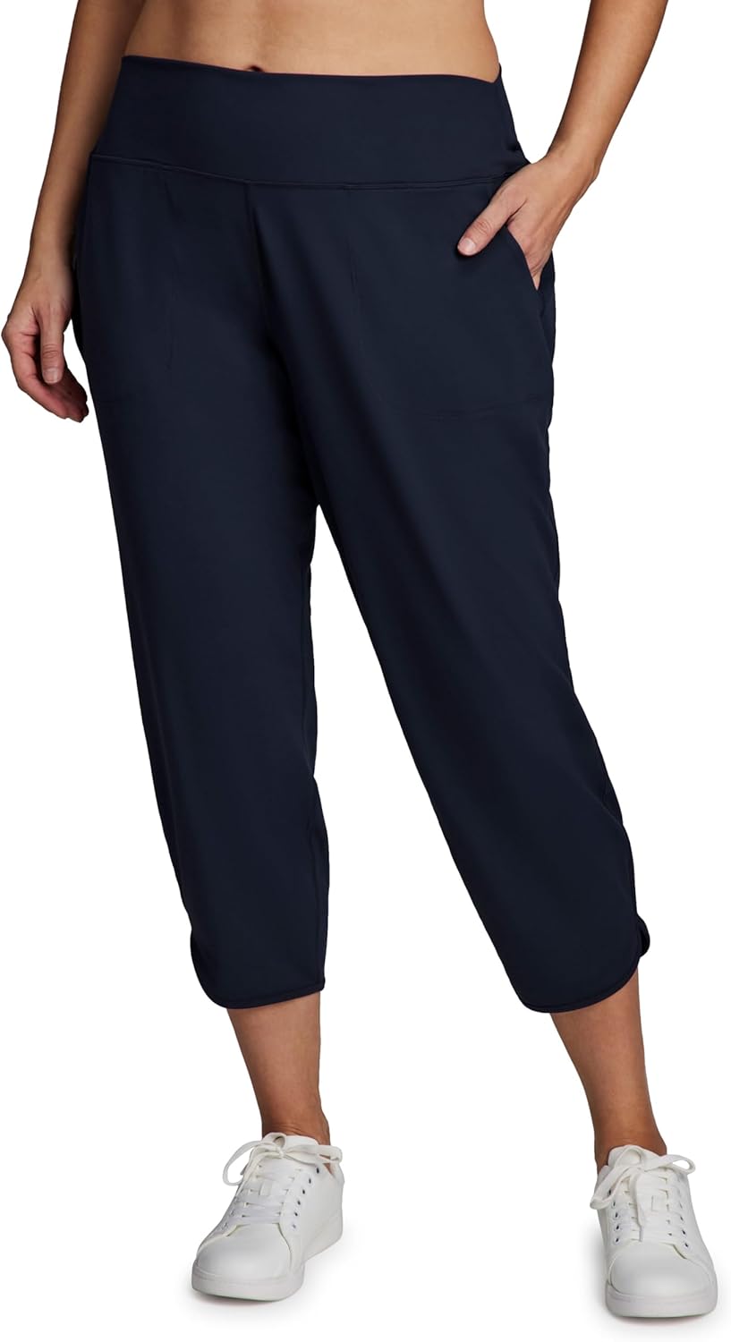 RBX Active Women's Plus Size Ankle Pant, Squat Proof Lightweight Ultra Soft Lounge Jogger with Pockets