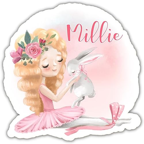 Calcomanías de bailarina personalizadas, regalos para niñas, vinilo troquelado resistente al agua de 1, 2, 3, 4, 5, 6 pulgadas, para botella de