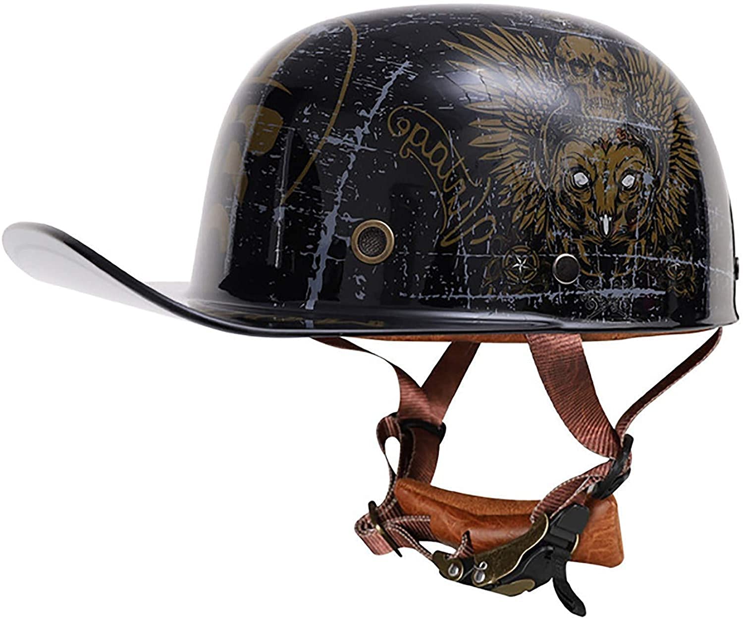 Motorcycle Half Helmet DOT Approved Fashion Baseball Cap