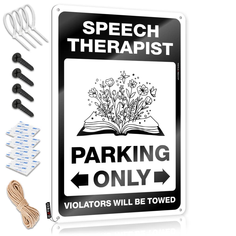 Krazmurongd One Color Man Cave Rules Speech Therapist Parking Only Tin Sign Funny Beer Sign Bedroom Door Sign