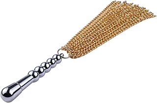 Látigo de cadena con mango de metal para BDSM,juguete sexual para mujeres,color amarillo,talla única