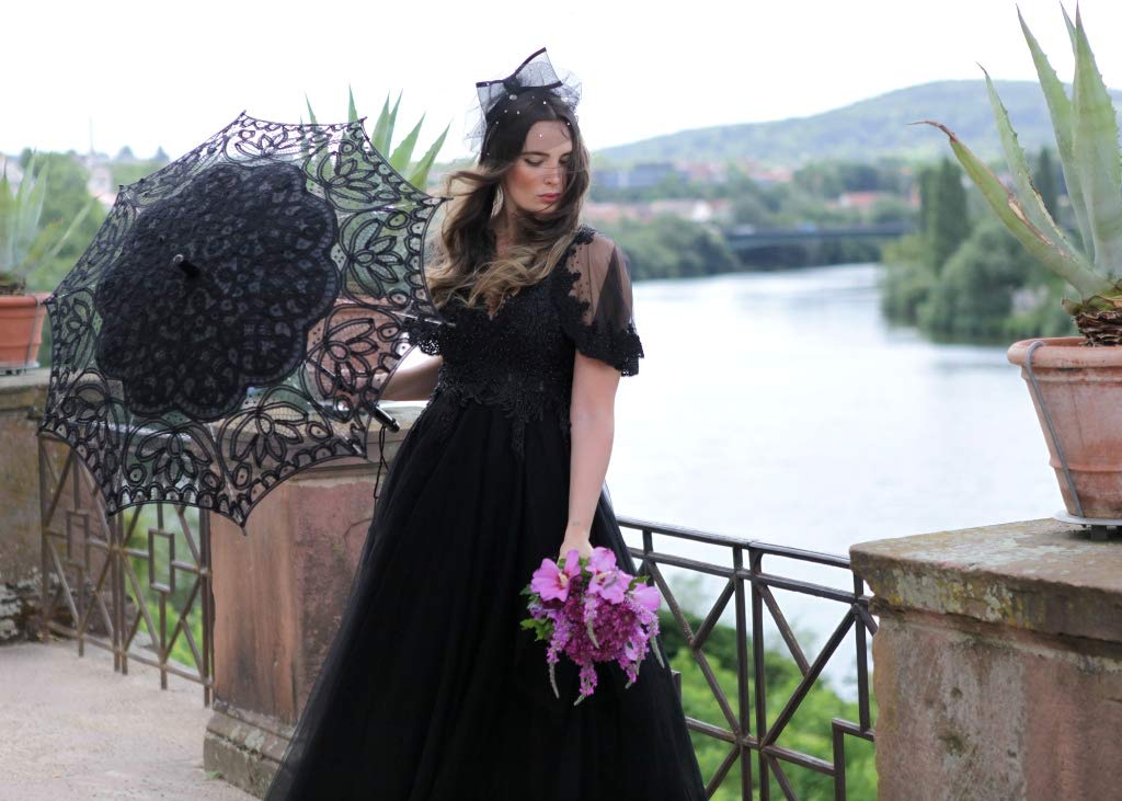 VON LILIENFELD Sombrilla Encaje Boda Nupcial Parasol Decoración Mujer Vivienne