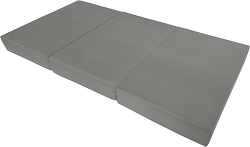 Miniatura 17 de D&D Futon Furniture - Cama de espuma triple plegable, colchón otomano plegable (negro, tamaño Queen (6 x 60 x 80)