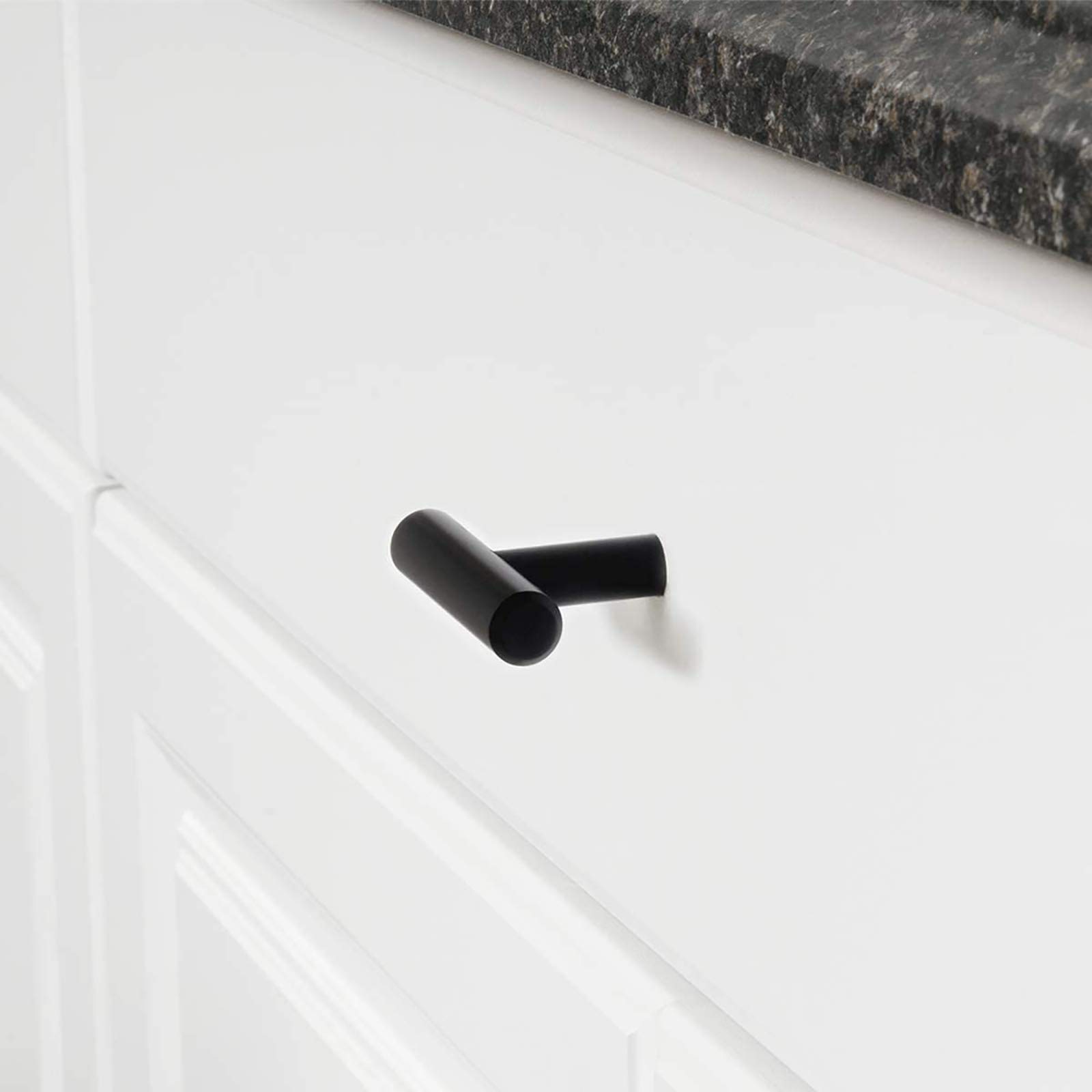 20 Pomelli A T In Acciaio Inox – Finitura Argento Spazzolato, Per Cassetti E Armadi, Foro Singolo, Con Viti