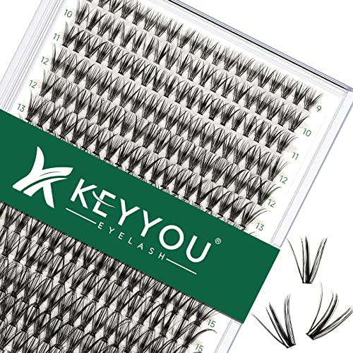 KEYYOU Lash Clusters 300pcs Individual Lashes 30D 0.07C Curl 9-18MIX DIY Eyelash Extension Review