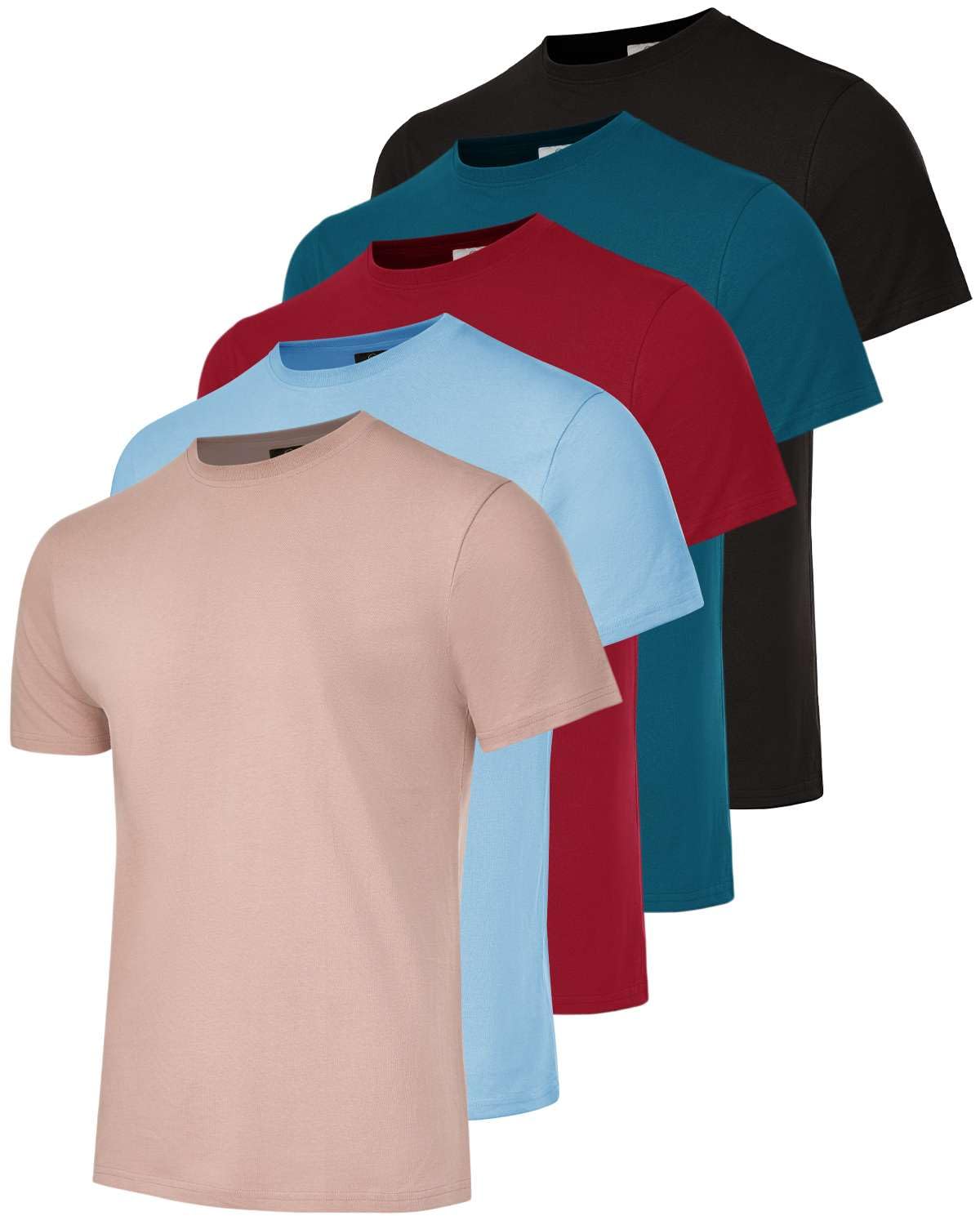 Real Essentials 5 Pack Cotton T-Shirts