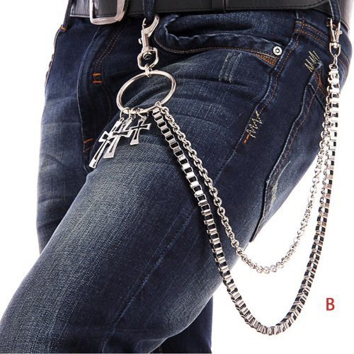 Trousers Wallet Key Chain Cross Pendant Pant Jean Gothic Rock Hip Hop Punk