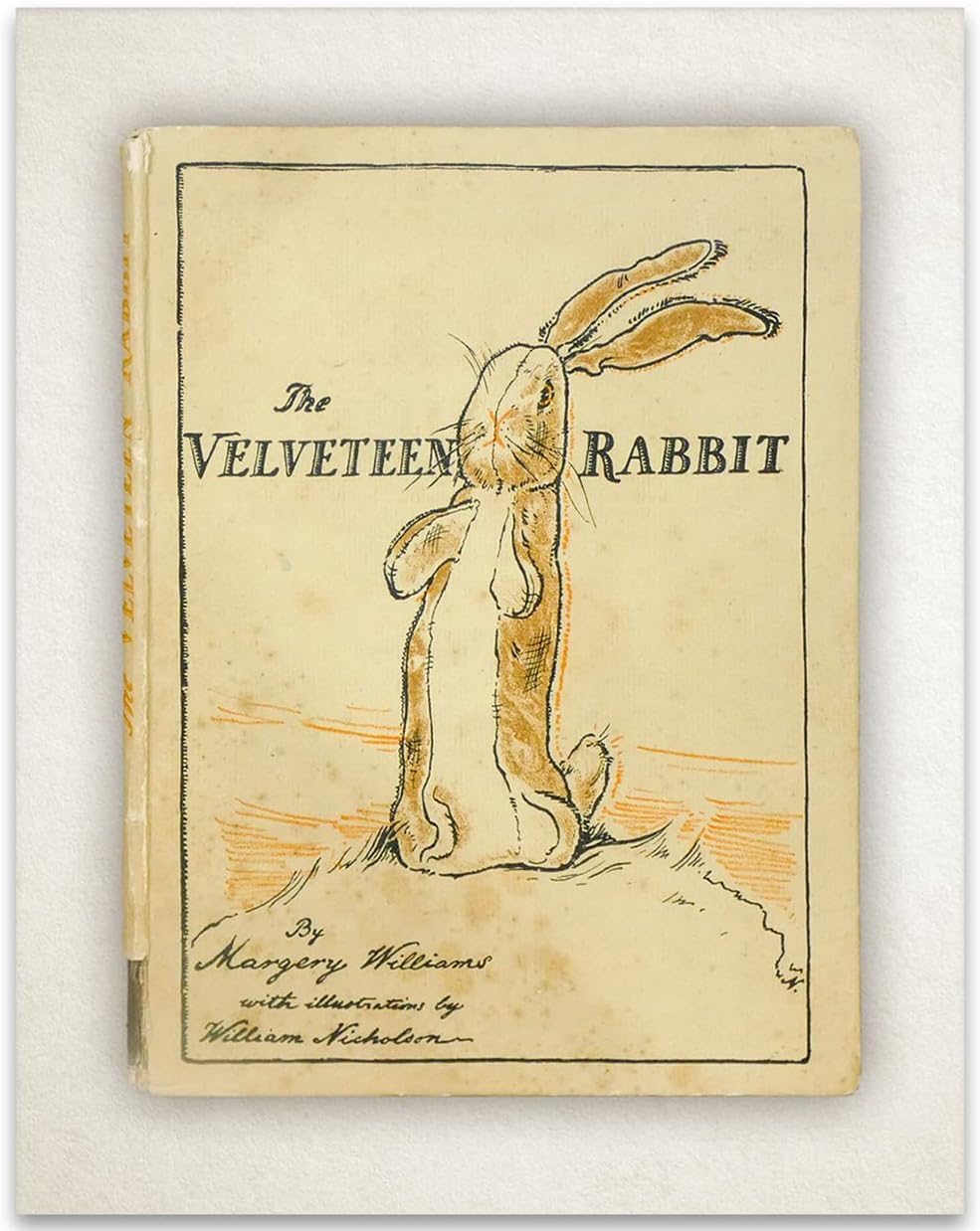The Velveteen Rabbit Book Cover 18x24 Unframed Print – Vintage Book Cover Art for Children's Rooms, Nurseries, Libraries, Reading Nooks, Bookstores – Whimsical, Nostalgic Gift for Book Lovers