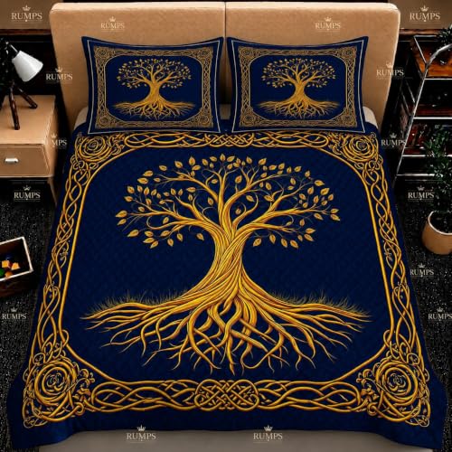 Image of RUMPS 3D Digital Printed Double Bedsheet Flat | Premium Knitted Cotton MicroFabric 90x100 Inch Bed Sheet with 2 Pillow Covers, Cute Cartoon Blue Bird (7D Digital Muti04)