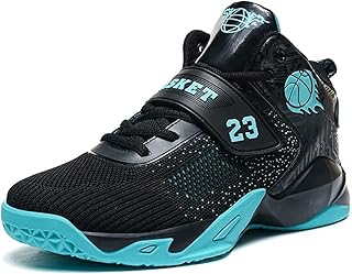 Bolognifi Tênis de basquete masculino Tênis de corrida antiderrapante Sapatos ao ar livre Sapatos da moda e respiráveis Tênis de treinamento Tênis esportivos Botas de basquete Presente (Color : Bla