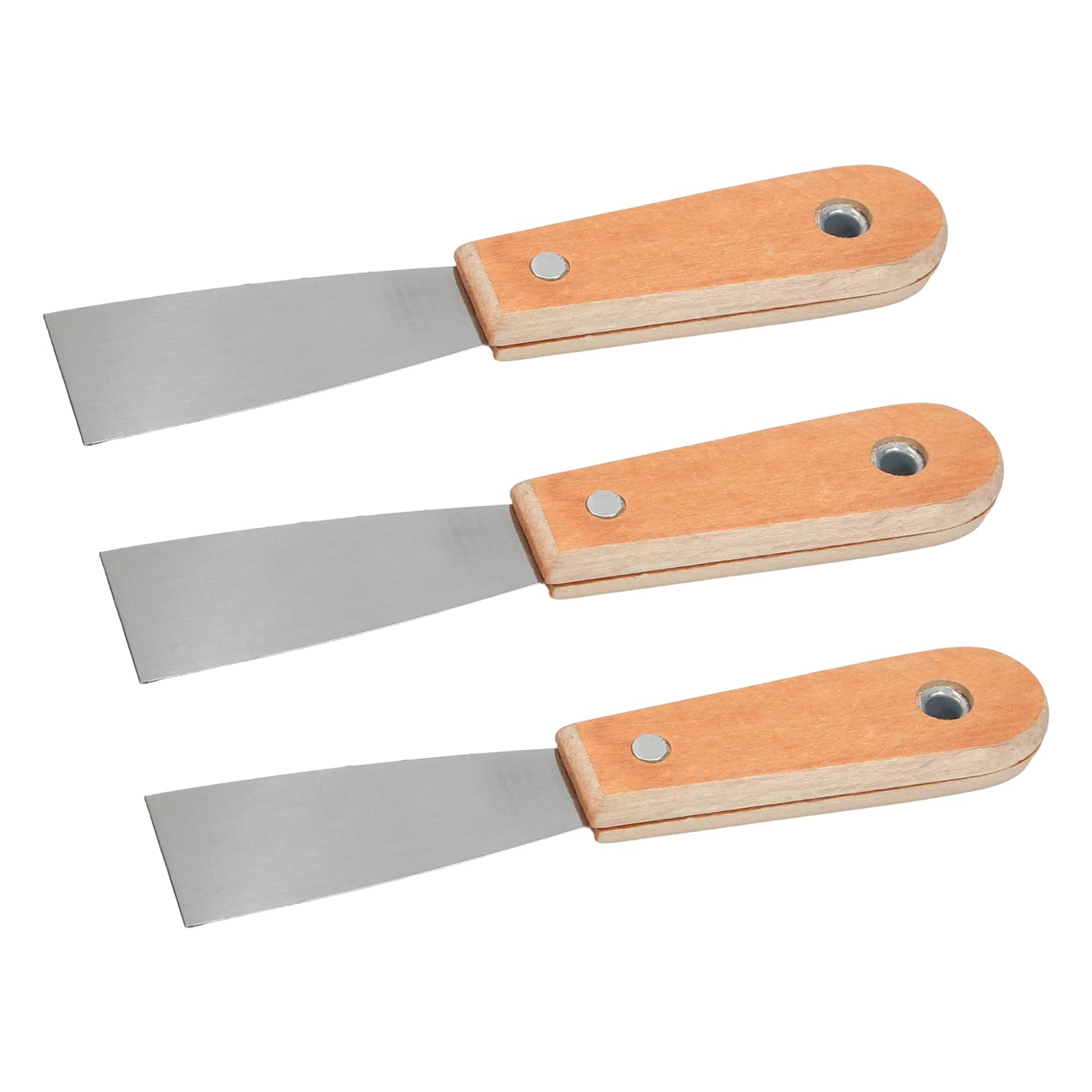 Utoolmart Putty Scraper 1.5" CRV Steel Putty Knives with Plastic Ergonomic Handle for Taping Paint Wall Floor Tile 3pcs