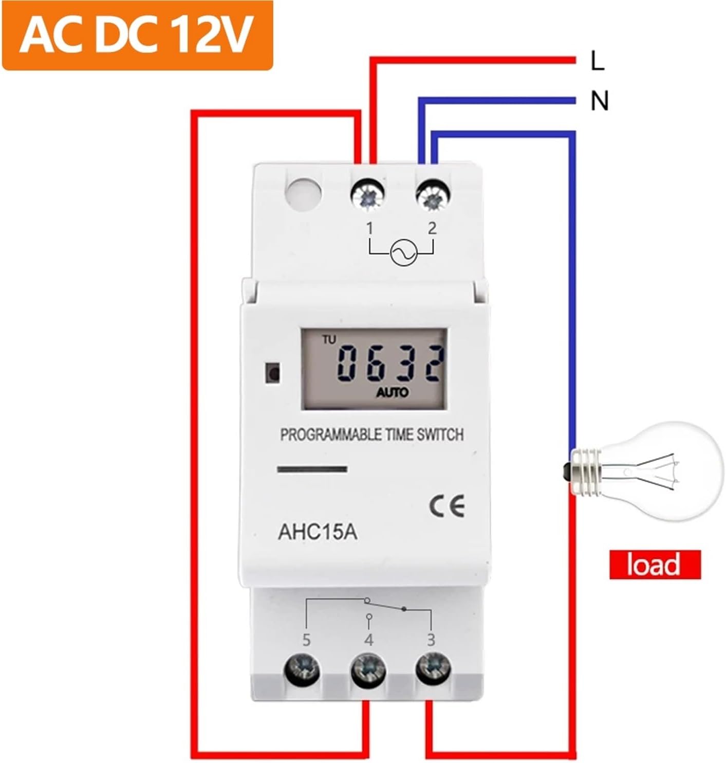 Electronic Weekly 7 Days Programmable Digital TIME Relay Timer Switch Control AC 220V 230V 12V 24V 48V 16A Din Rail Mount THC15A(30A,AC DC 110V)