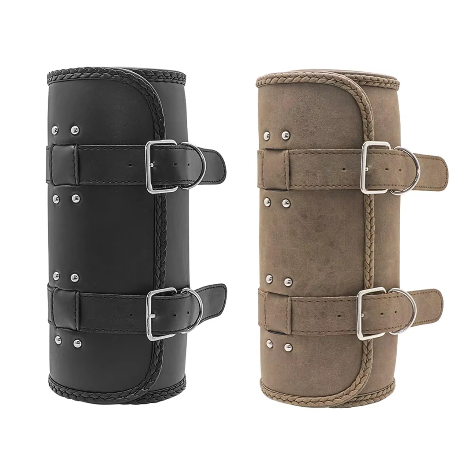Compatibile Con Yamaha Per V Star 1100 Borsa Attrezzi Forcella Moto Sella Bagagli Borse Manubrio Sacche Moto(Camel)