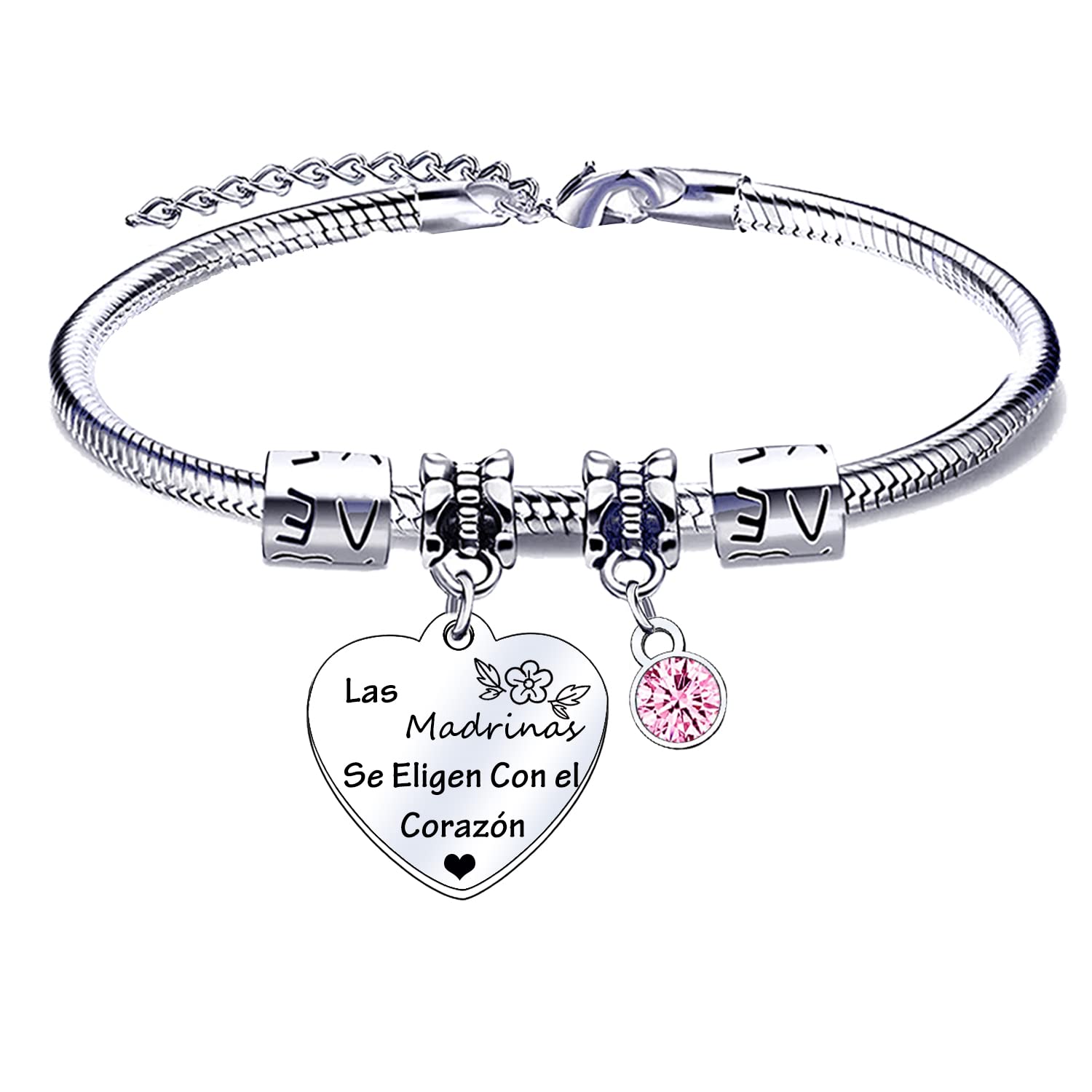 MNBVBV Regalo Madrina Pulsera para Madrina Pulseras La mejor Madrina del mundo Te Quiero por siempre para Madrina Regalo de Cumpleaños Regalos Navidad Madrina Ideas Regalo Madrina