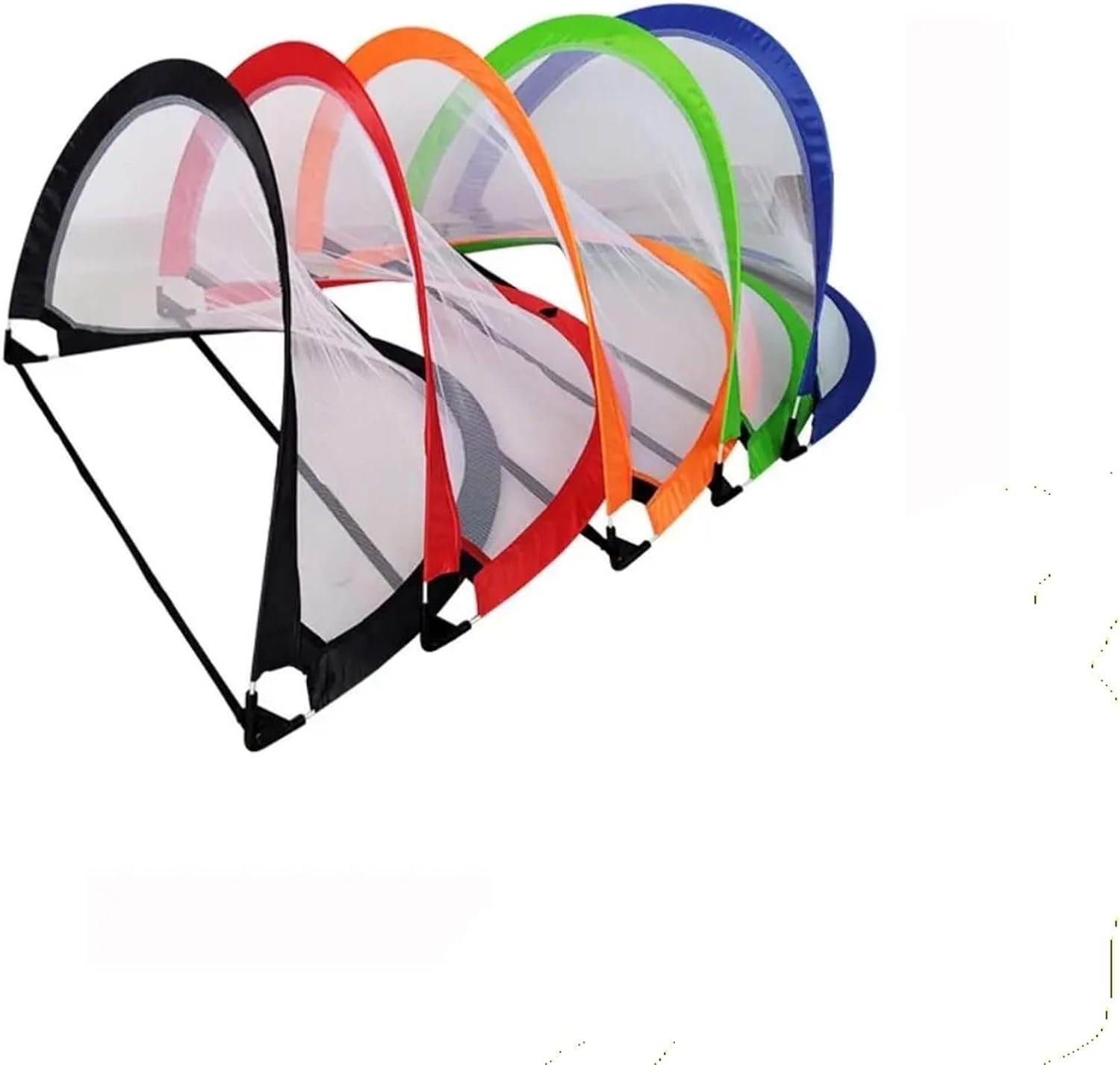 Compatible - Pop Up Folding Soccer Goal Net Set with Carrying Case Football Training Interactive Toy