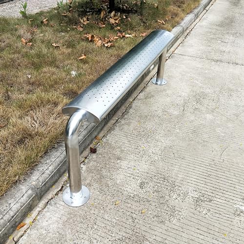 Banc d'extérieur sans dossier en acier inoxydable résistant