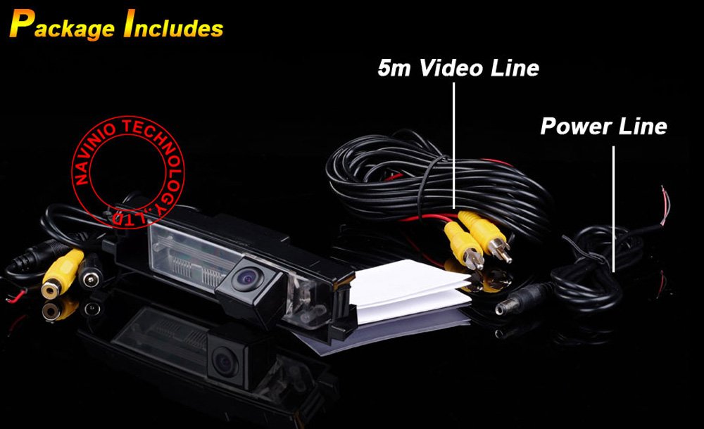 HD Auto Vehicle Car Van 170° Wide Angle License Plate Light Rear View Reversing Backup Camera Parking Aids System Compatible with RAV4 Jonway Chery Rely V5 Tiggo A3 Sedan - Image 4