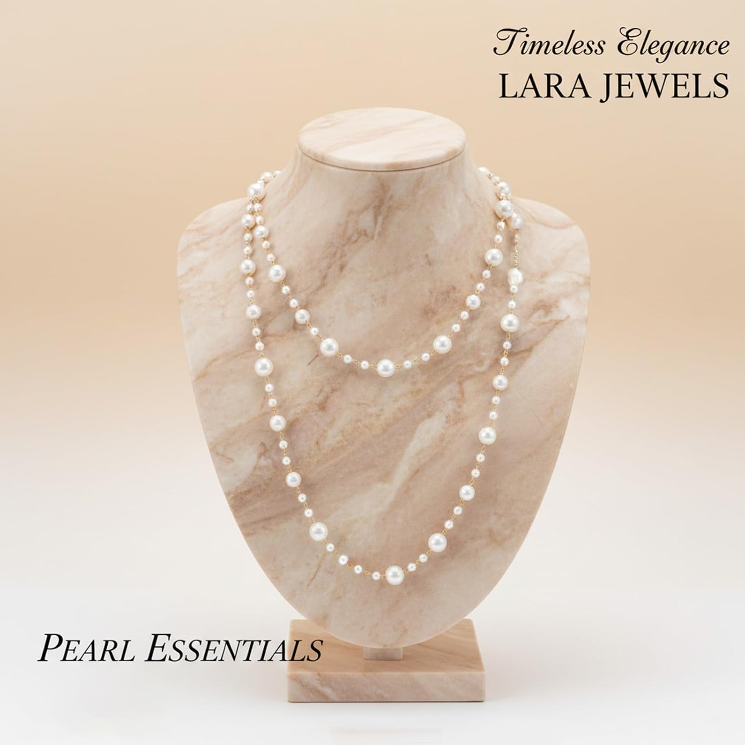 Long Pearl Necklaces for Women,Dainty Gold and Long Pearl Necklaces,Layered Pearls Necklace Statement Sweater Strand Chain Jewelry for Vintage Wedding Party Costume Jewelry Gifts - Image 3