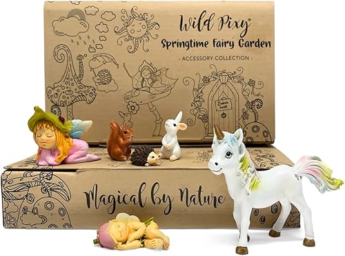 Miniatura 8 de WILD PIXY Casa de jardín de hadas  Cabaña de hadas que brilla en la oscuridad con puerta de apertura y luz LED solar, hermosa decoración de jardín