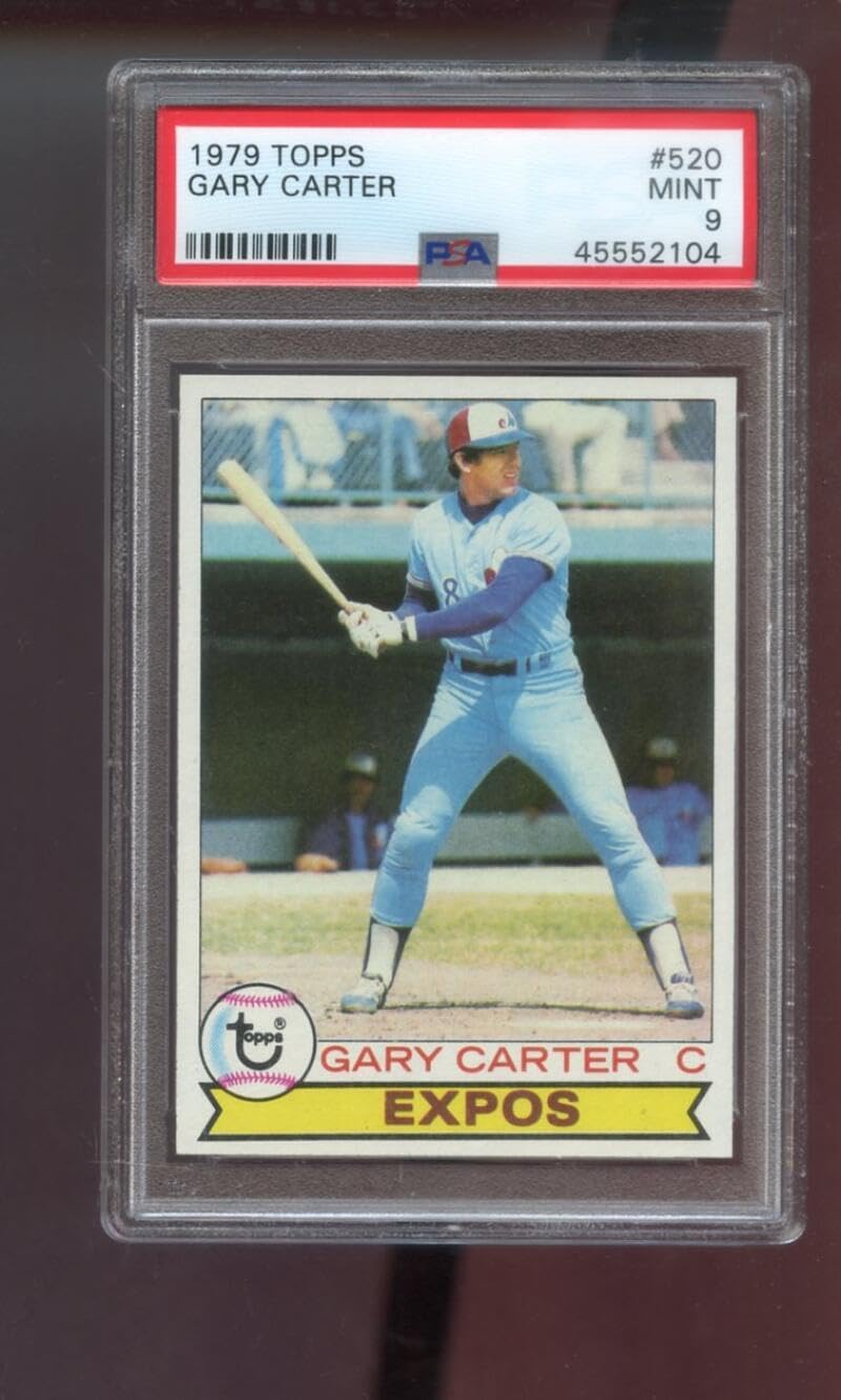 1979 Topps #520 Gary Carter PSA 9 Graded Baseball Card MLB Montreal Expos