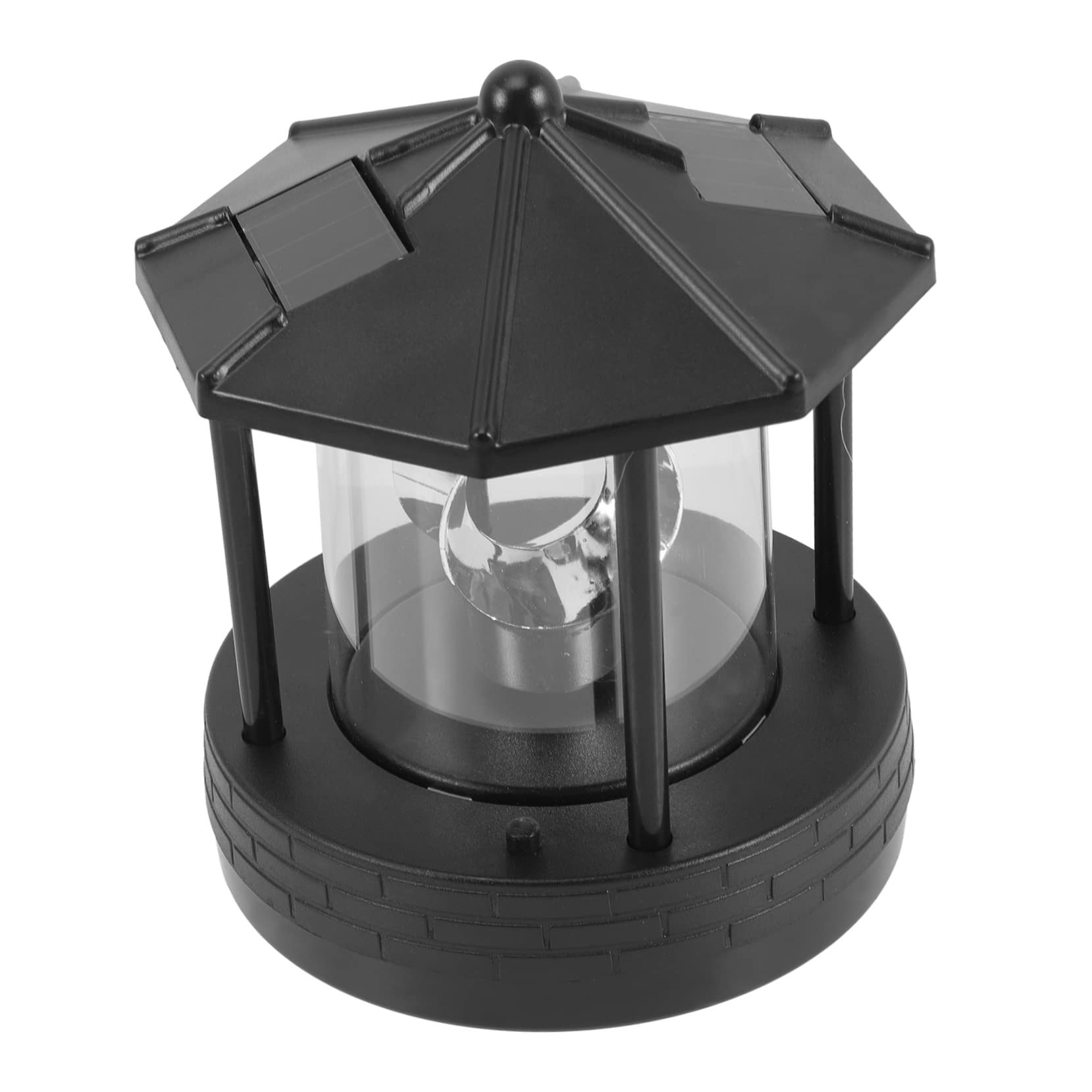 Happyyami Solar Powered Garden Decorative Beacon Tower Light Outdoor LED Lamp for Pathways Parks and Yards Compact Lightweight and Easy to Install Solar Lamp
