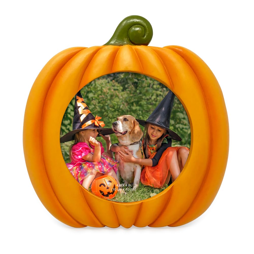 Amazon.com - Isaac Jacobs 4x4 Pumpkin-Shaped Picture Frame
