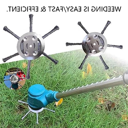 qczoyp 8Inch Unbreakable Wired Trimmer Blade - Rotary Scissors Lawn Trimmer, Weed Wacker Head Replacement Steel Brush Cutter Attachment for Gardening, Lawnmower, Moss Grass, Rust Removal