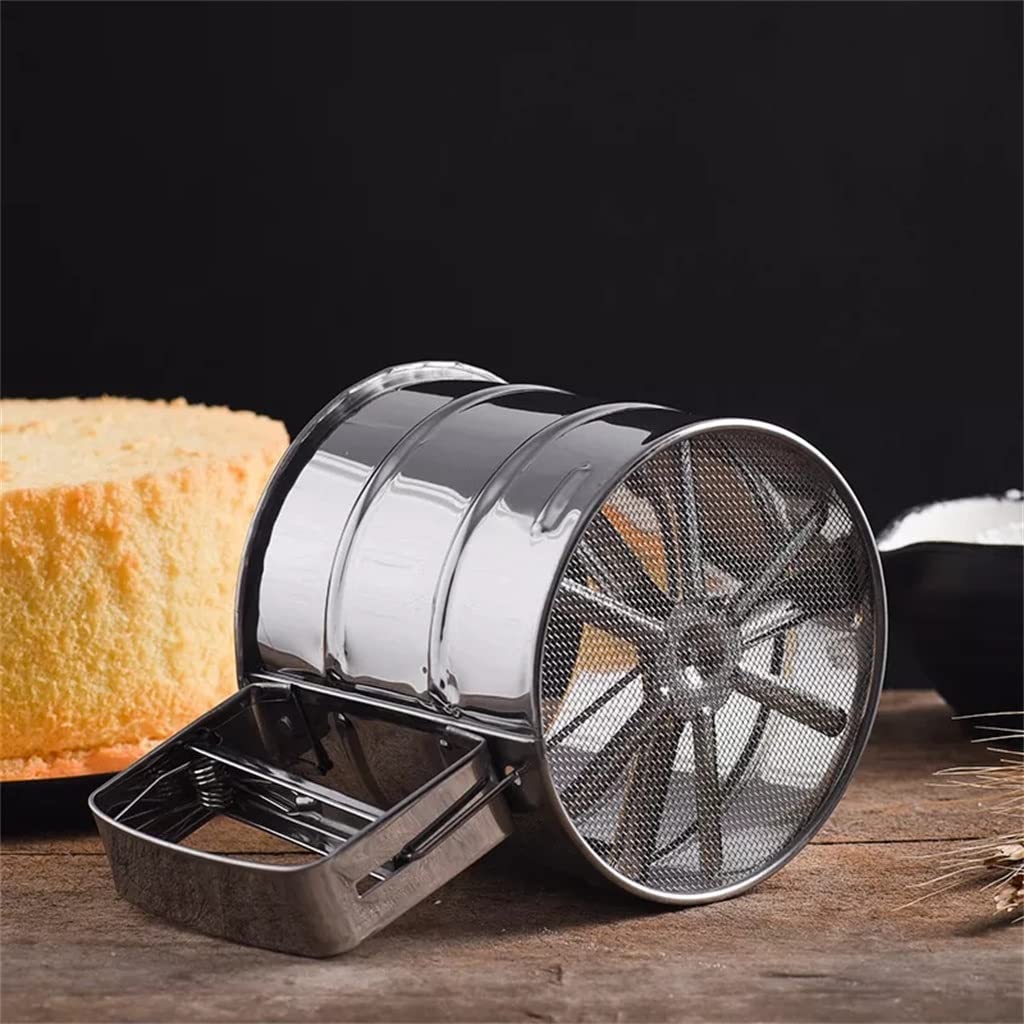 JFDBGU Taza de tamiz de harina, tamiz de Polvo, utensilio de Cocina de Malla for Pasteles, tamiz de Malla de azúcar tamizado a Mano, colador de tamiz for Hornear