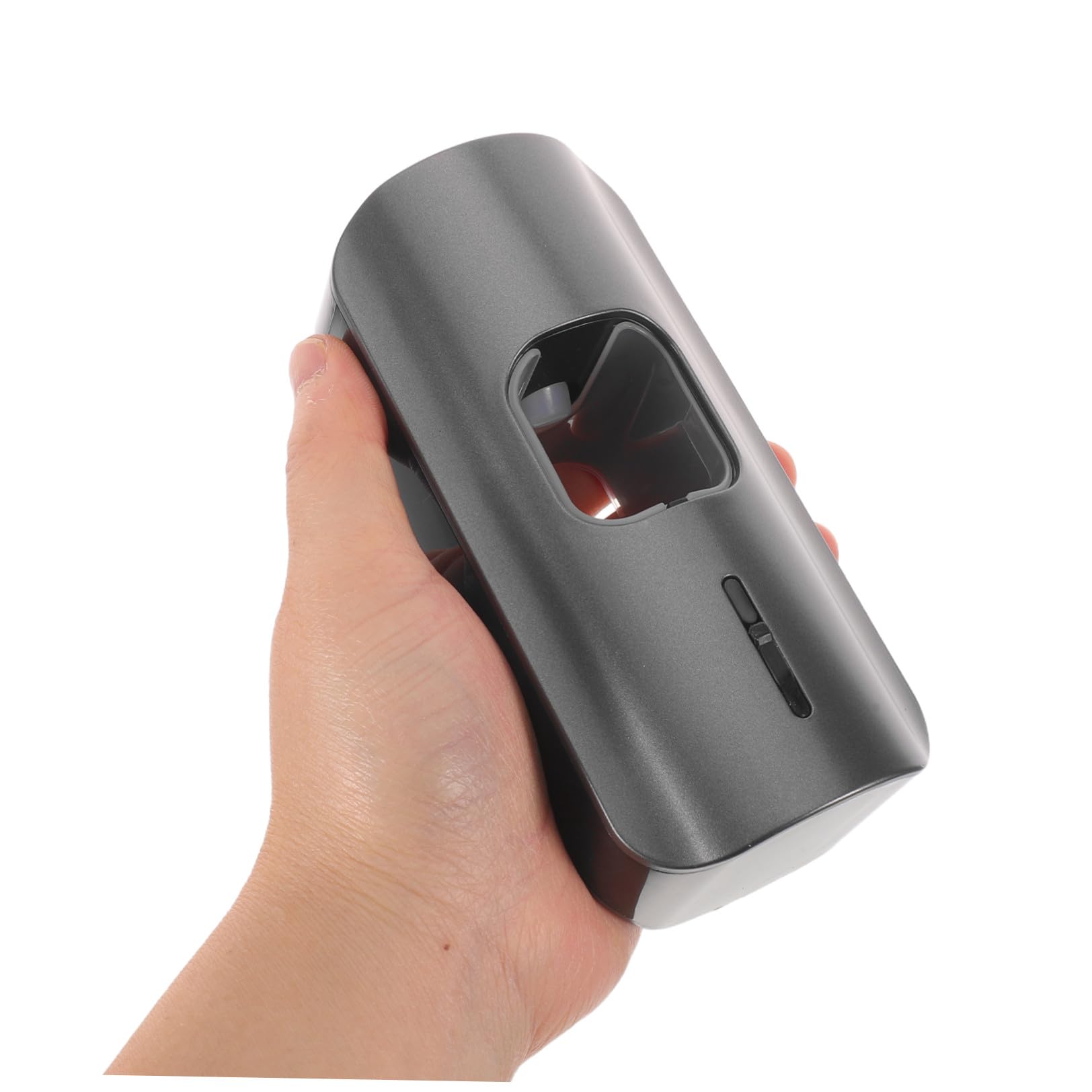 CANIGHT Dispenser Dentifricio Automatico in Plastica Nero senza Contatto con Porta Spazzolini da Bagno Montaggio a Parete con 3 Livelli di Regolazione, per Hotel e Uso Domestico