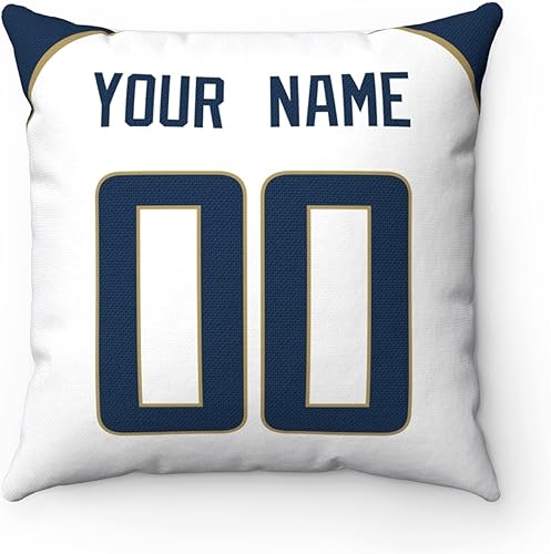 Miniatura 8 de ANTKING Almohada personalizada Los Angeles con cualquier nombre y número para regalo de hombres, mujeres y niños