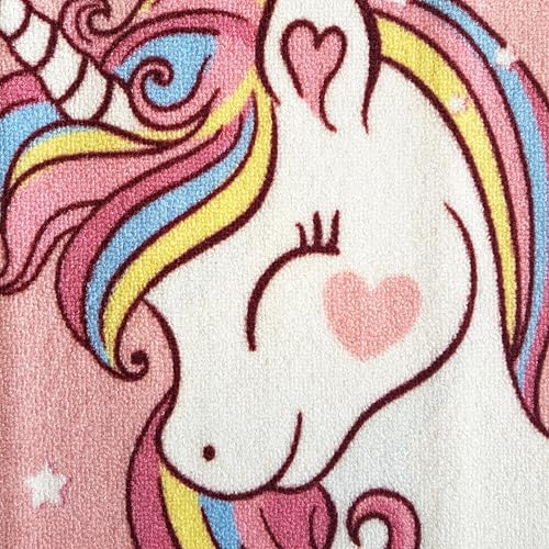 Image of Matz&More Kids Play Area Rug | 100x150 cm | Pink Little Unicorn Sky Design | Soft Nylon Loop Pile Carpet with Anti-Slip Backing | Children's Play, Bed & Classroom Floorings