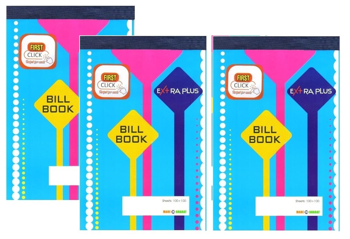 FIRST CLICK Bill Book Delta Pre Printed Bill/Invoice Format 3 Pc ...