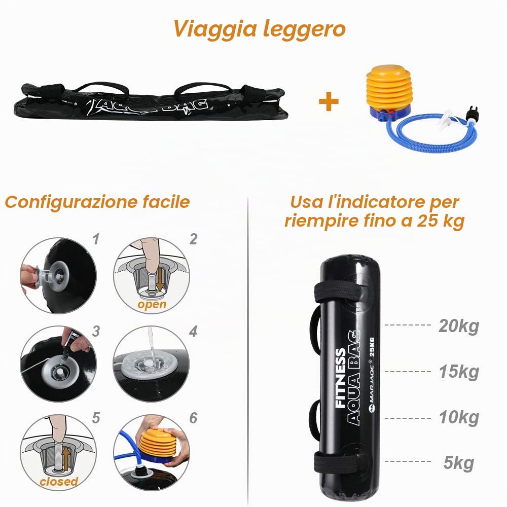 Flintronic Swing Stepper, Mini Stepper 2-in-1, Su-giù Steppers, Aqua Bag, Power Bag, per Allenamento Fitness Cardio Gambe Pancia Fianchi Casa Palestra
