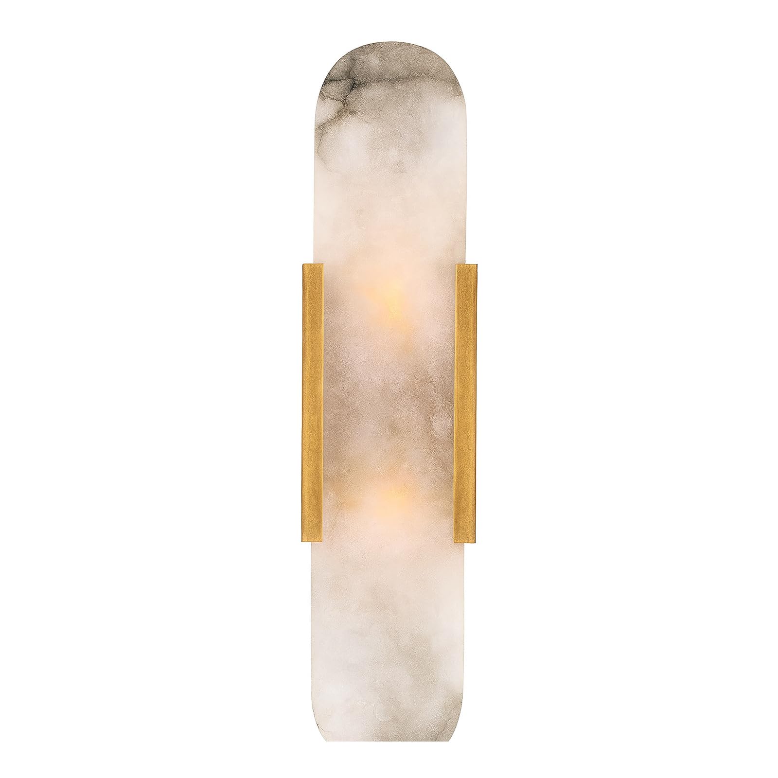 HYJAUSXB Modern Alabaster Wall Sconce Light – Marble Lamp Fixture for Bathroom Vanity, Bedroom, Living Room, Hallway Hardwired Gold Fixtures, Lamps Room Decor(Gold,50CM)