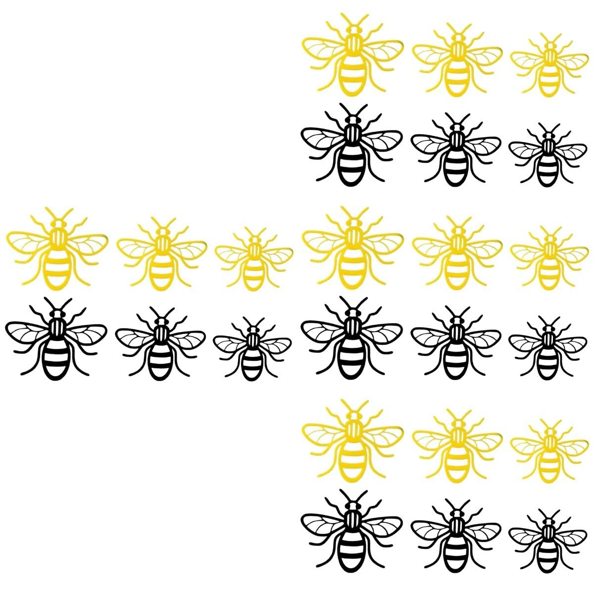 SHINEOFI 4 Sätze Bienenwandaufkleber -set Diy 3d-wand Abziehbilder Tierische Wandtattoos Wandaufkleber Einstellen Wandtattoo Spiegel Bienenwanddekoration Biene Wandtattoo Acryl 6 Stück * 4