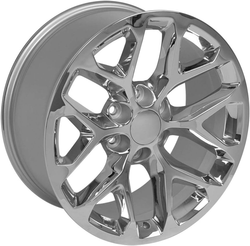 OE Wheels CV98B 20 Inch Rim Fits Silverado 1500 Snowflake Style 6x139.7 20x9 Chrome - Hollander 5668 (1)