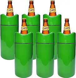 Porta Garrafas Térmico Litrao Camisinha Para Cerveja Bar Restaurante Isopor Para Cerveja Bar Restaurante (Verde, Kit 6 Unidades)