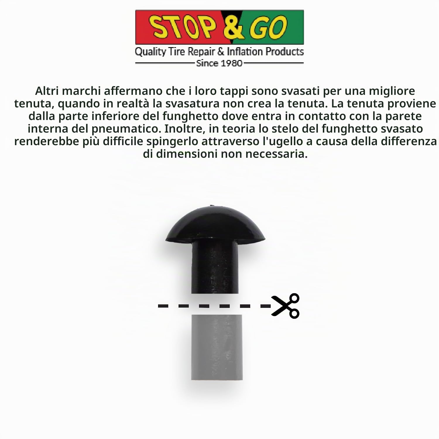 Stop & Go 1000 21 Pezzi Tubeless Tire Pocket Plugger Kit di Riparazione per forature e Appartamenti su Auto, Moto, ATV, Jeep, Camion e Trattore (15 Tappi a Funghi)