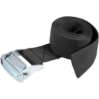 sourcing map Lashing Strap Clamping Lock 500 kg 2.5 m x 50 mm Black