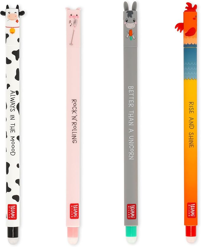 LEGAMI - SET 2 Penne Gel Cancellabili Ricaricabili Ippopotamo E Ape EUR - Foto 11