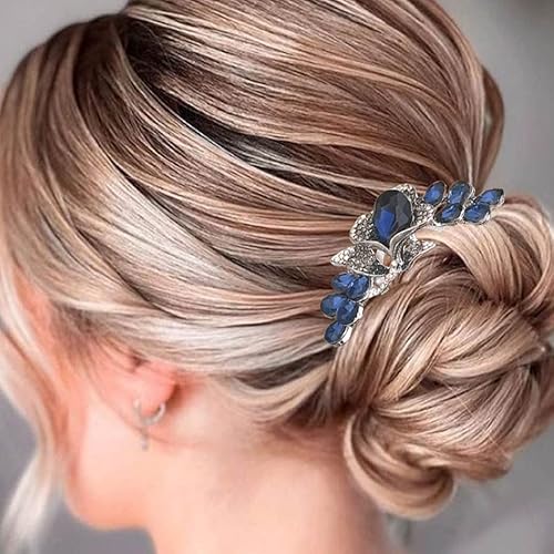 Miniatura 1 de Bohend Peine de pelo con diamantes de imitación, piezas de cristal para el cabello, accesorios para el cabello de boda, joyería para mujeres y niñas