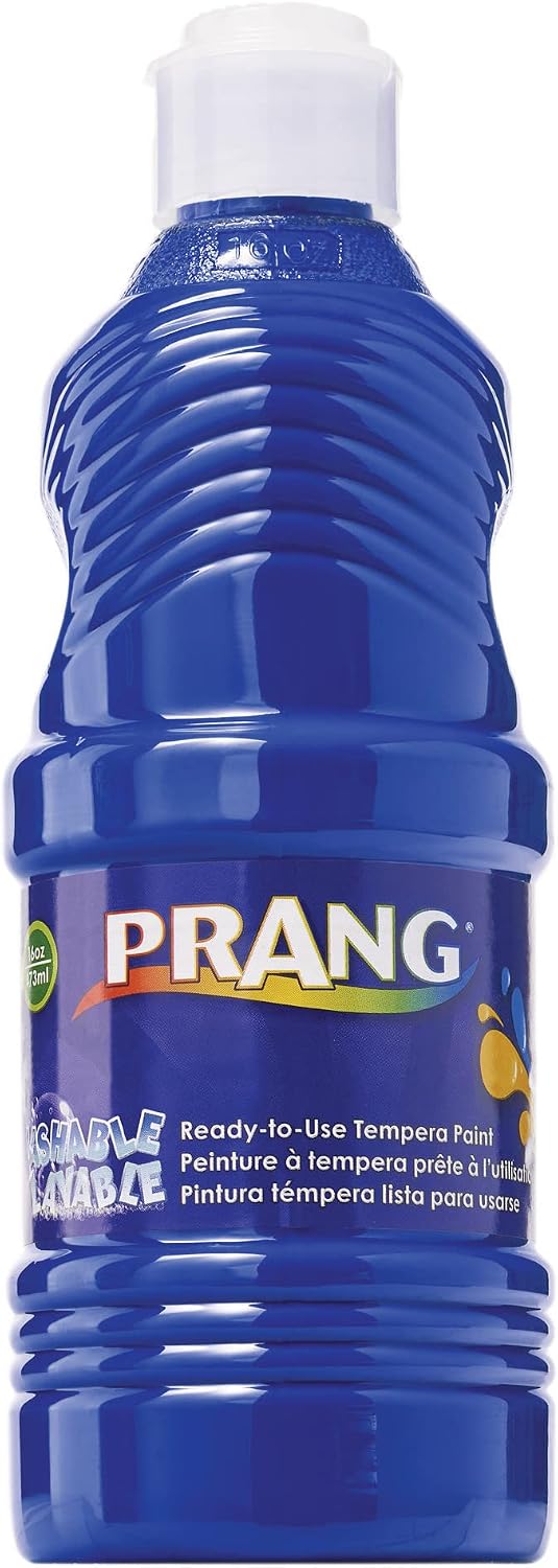 Prang Ready-to-Use Washable Tempera Paint, 16-Ounce Bottle, Blue (10705)
