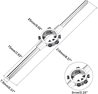 Vista 2 de uxcell Soporte de llave de mango para M7-M9 métrico / 0.472 in-0.984 in OD redondo