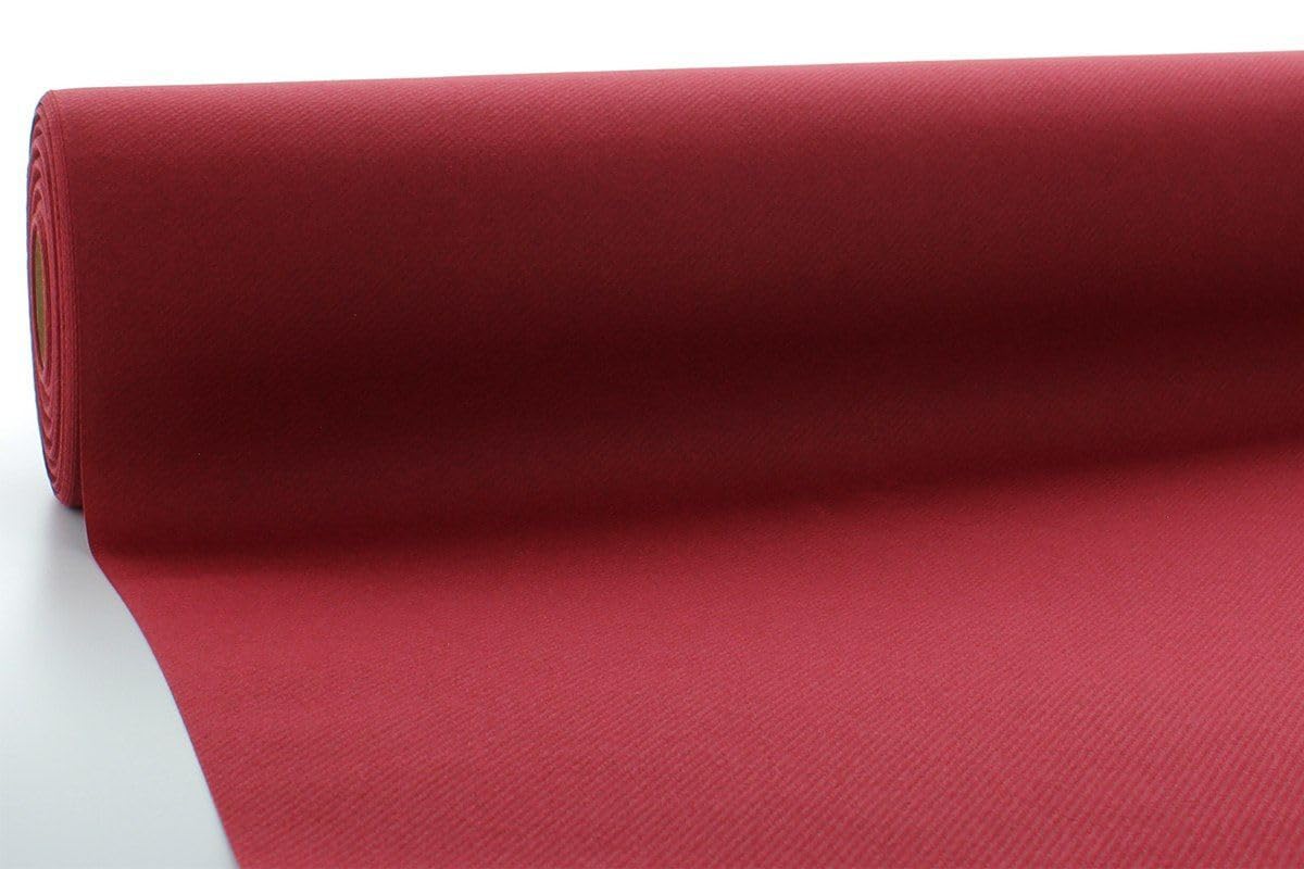 serviettendirekt.de ALLES FÜR DEN GEDECKTEN TISCH | Airlaid Tischdeckenrolle | 118 cm x 25 m | 1 Stück | Rollenware | Tischdecke | Tischtuch | Meterware (Bordeaux)